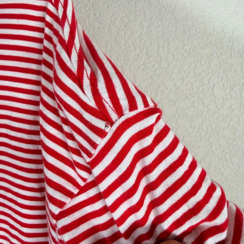 Ralph Lauren Polo Shirt‎ Mens 2XLT Red White Striped Pocket Cotton read